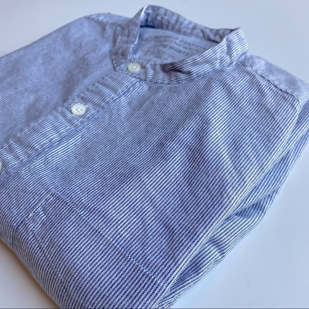 Topten old fashioned band-collar stripe